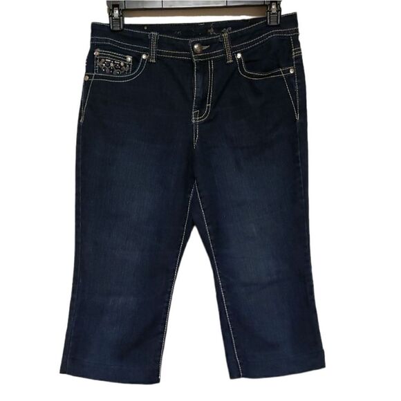 🌹Style & Company Rhinestone Premium Capris sz 10 - Picture 1 of 10